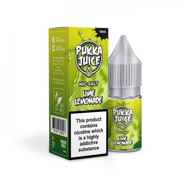 Pukka Juice Lime Lemonade 10ml Nicotine Salt E-Liquid