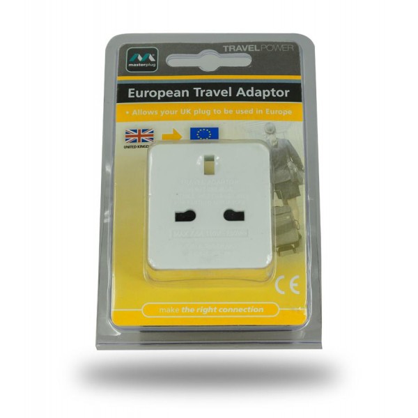 Masterplug European Travel Adapter