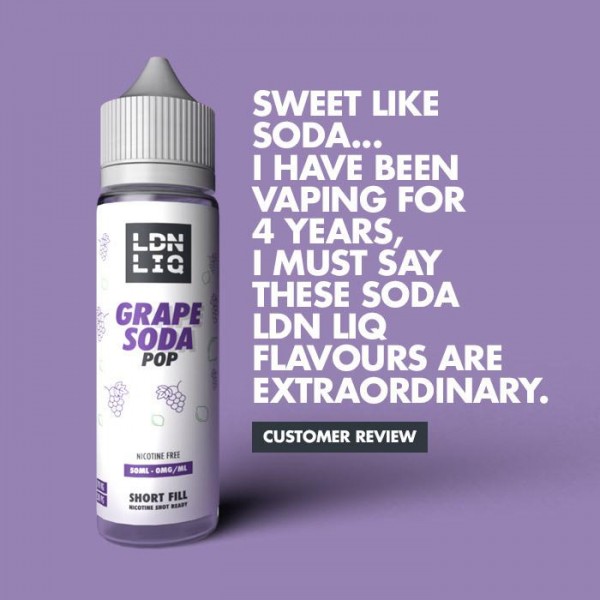 LDN LIQ Grape Soda Pop 50ml Short Fill E-Liquid