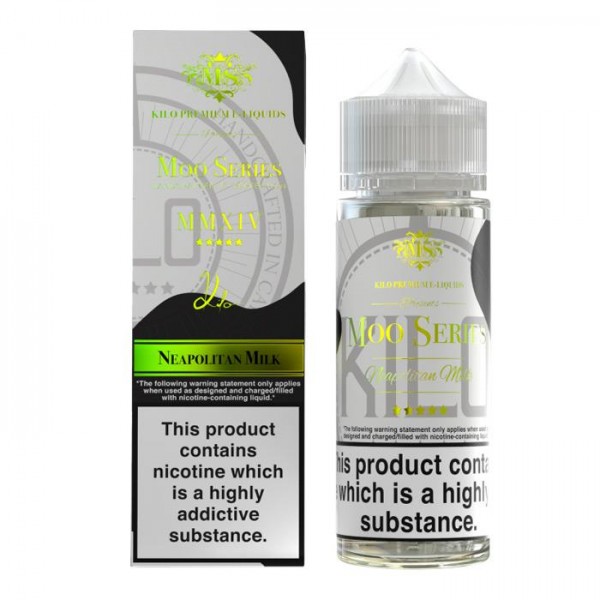 Kilo E-Liquids - Moo Series - Naopolitan Milk 100ml Short Fill E-Liquid