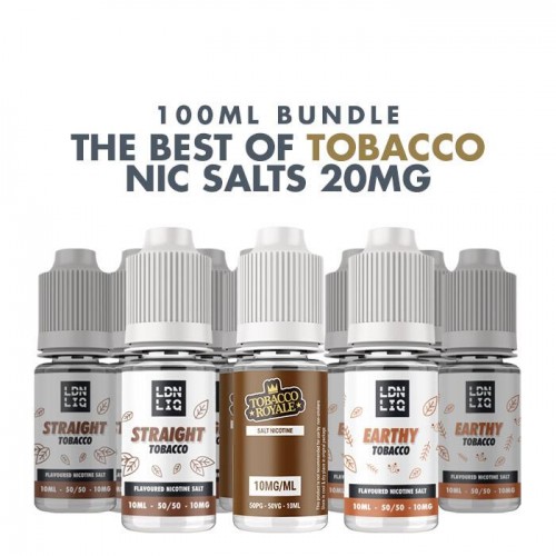 Best Tobacco E-Liquids 10 x 10ml Nic Salt Bun...