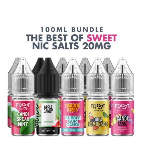 Best Sweet E-Liquids 10 x 10ml Nic Salt Bundl...