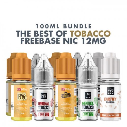 Best Tobacco E-Liquids 10 x 10ml Bundle - 12m...