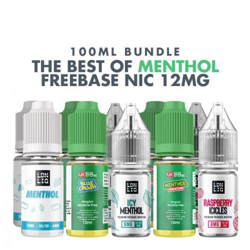 Best Menthol E-Liquids 10 x 10ml Bundle - 12m...