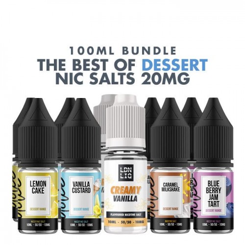 Best Dessert E-Liquids 10 x 10ml Nic Salt Bun...