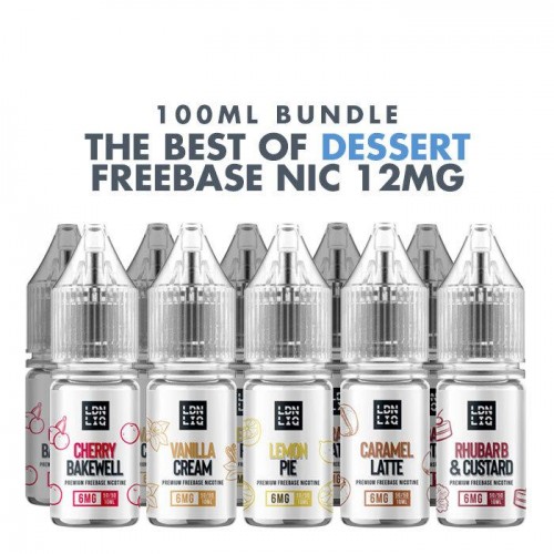 Best Dessert E-Liquids 10 x 10ml Bundle - 12m...