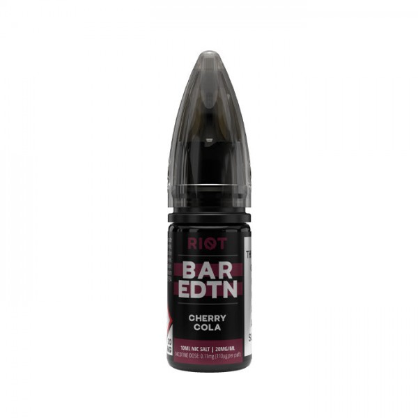 Riot Squad BAR EDTN Cherry Cola 10ml Nic Salt E-Liquid