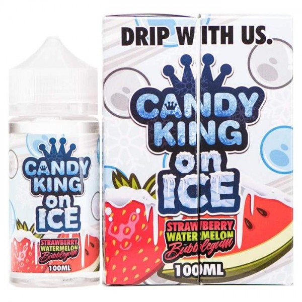 Candy King - Strawberry Watermelon Bubblegum On Ice 100ml Short Fill E-Liquid