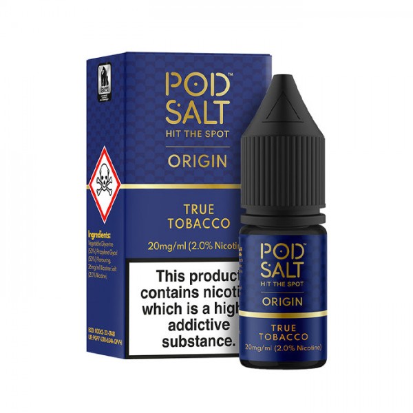 Pod Salt Origin True Tobacco 10ml Nicotine Salt E-Liquid