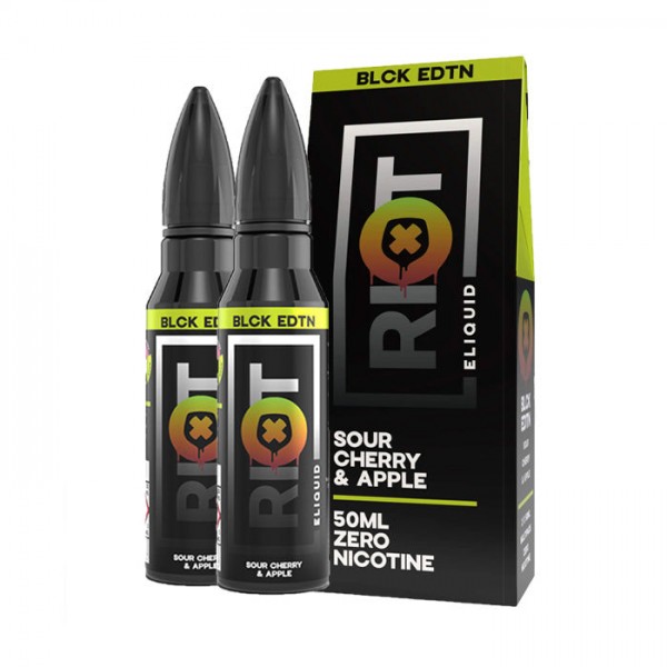 Riot Squad Black Edition Sour Cherry & Apple 100ml Shortfill E-Liquid