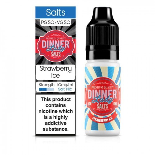 Dinner Lady - Strawberry Ice 10ml Salt Nic E-...