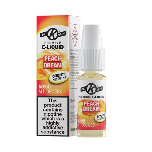 OK Vape 50:50 E-Liquid Peach Dream