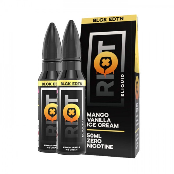 Riot Squad Black Edition Mango Vanilla Ice Cream 100ml Shortfill E-Liquid