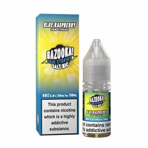 Bazooka Sour Straws Blue Raspberry 10ml Nic S...