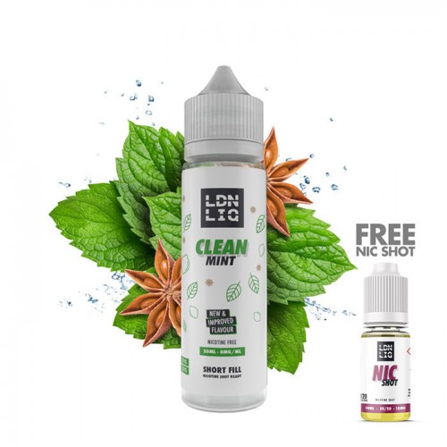 LDN LIQ Clean Mint 50ml Short Fill E-Liquid