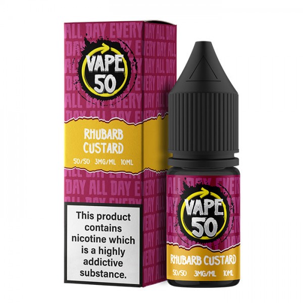 Vape 50 Rhubarb Custard 10ml E-Liquid