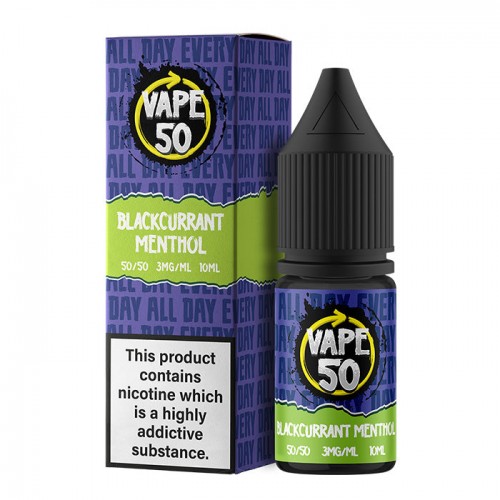 Vape 50 Blackcurrant Menthol 10ml E-Liquid