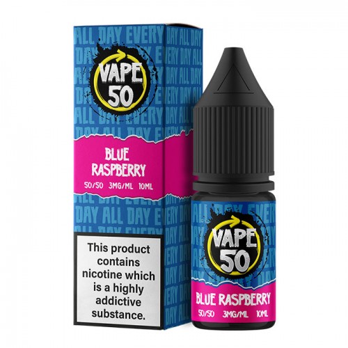 Vape 50 Blue Raspberry 10ml E-Liquid