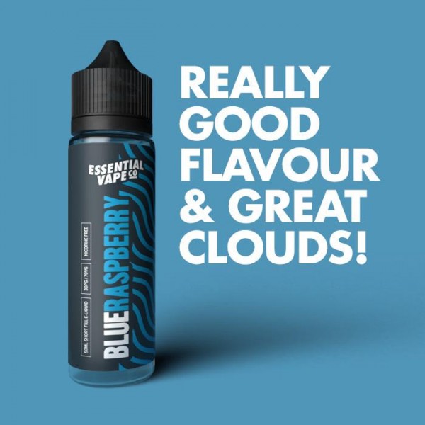 Essential Vape Co Blue Raspberry 50ml Short Fill E-Liquid