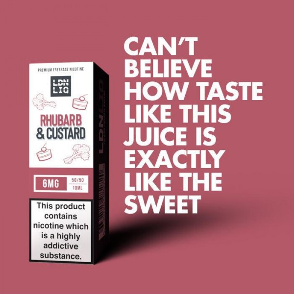 LDN LIQ Rhubarb and Custard - 10ml E-Liquid