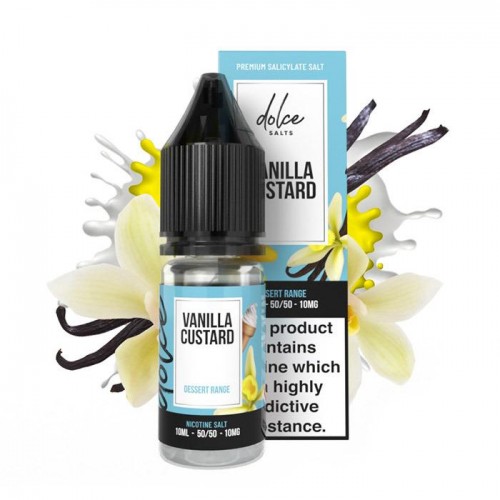 Dolce Salts Vanilla Custard - 10ml Nicotine S...