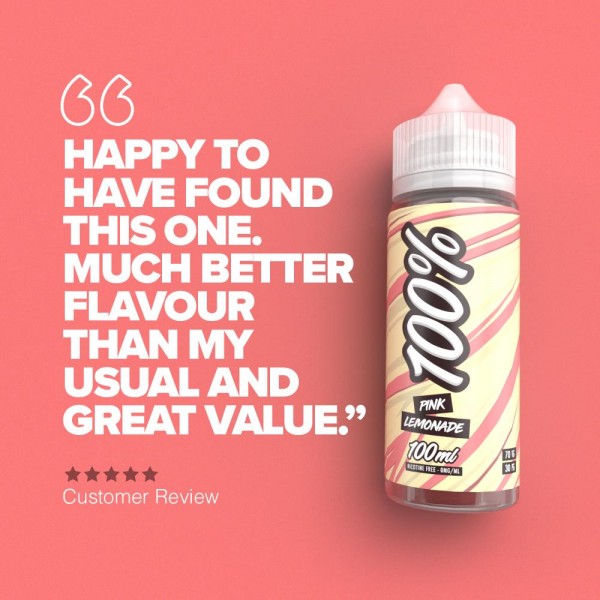 100% Pink lemonade - 100ml Short Fill E-Liquid