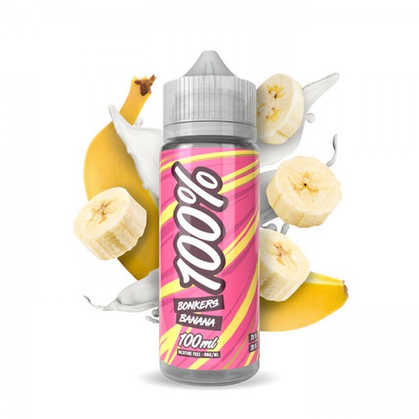 100% Bonkers Banana - 100ml Short Fill E-Liqu...