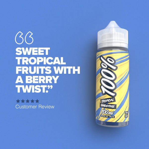 100% Tropical Smoothie - 100ml Short Fill E-Liquid