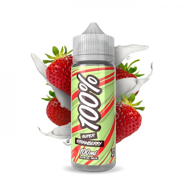 100% Super Strawberry - 100ml Short Fill E-Li...