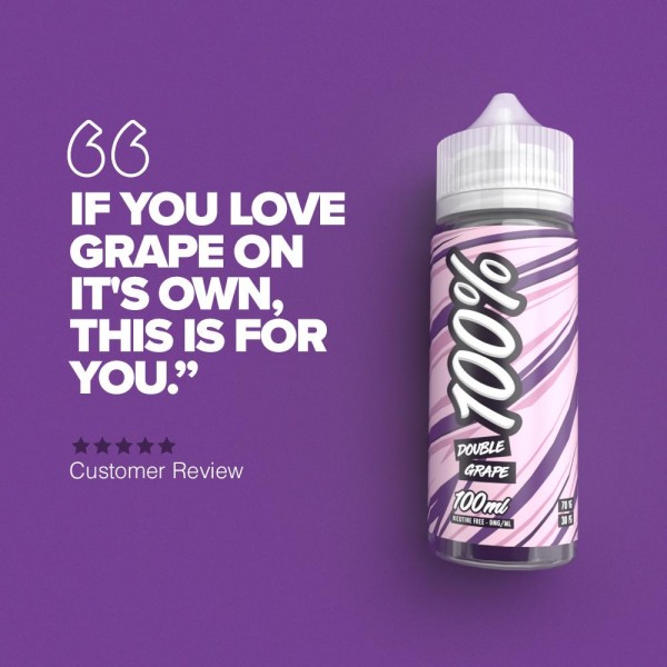 100% Double Grape - 100ml Short Fill E-Liquid